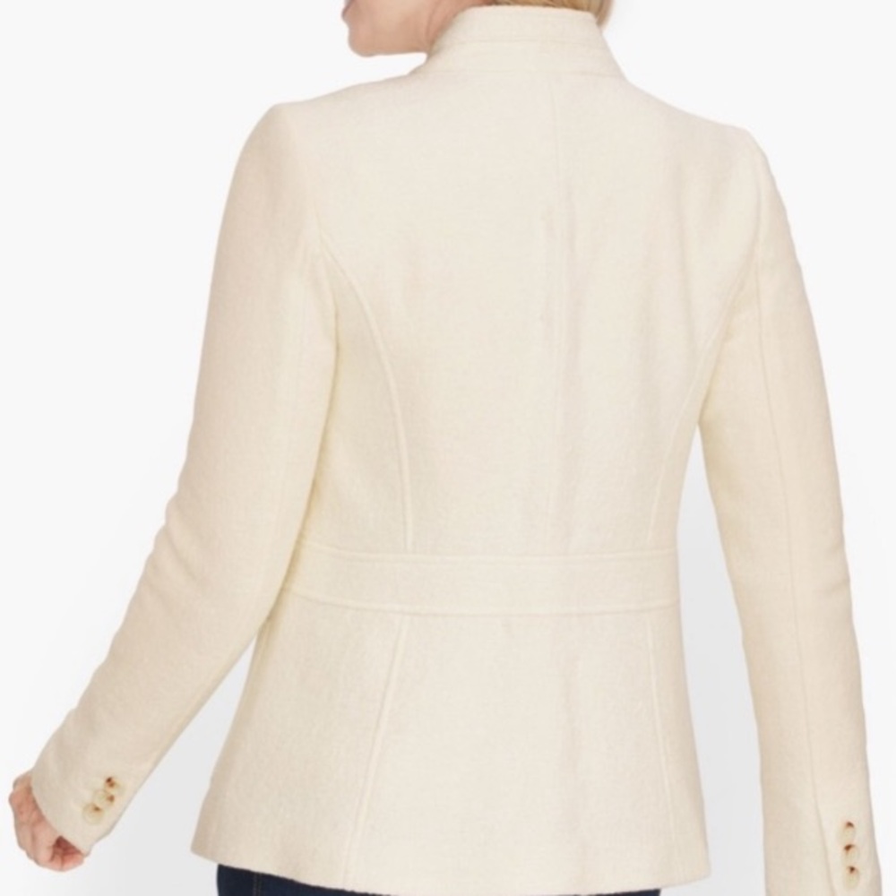 Talbots Cream Textured Two-Button Blazer - Picture 4 of 16